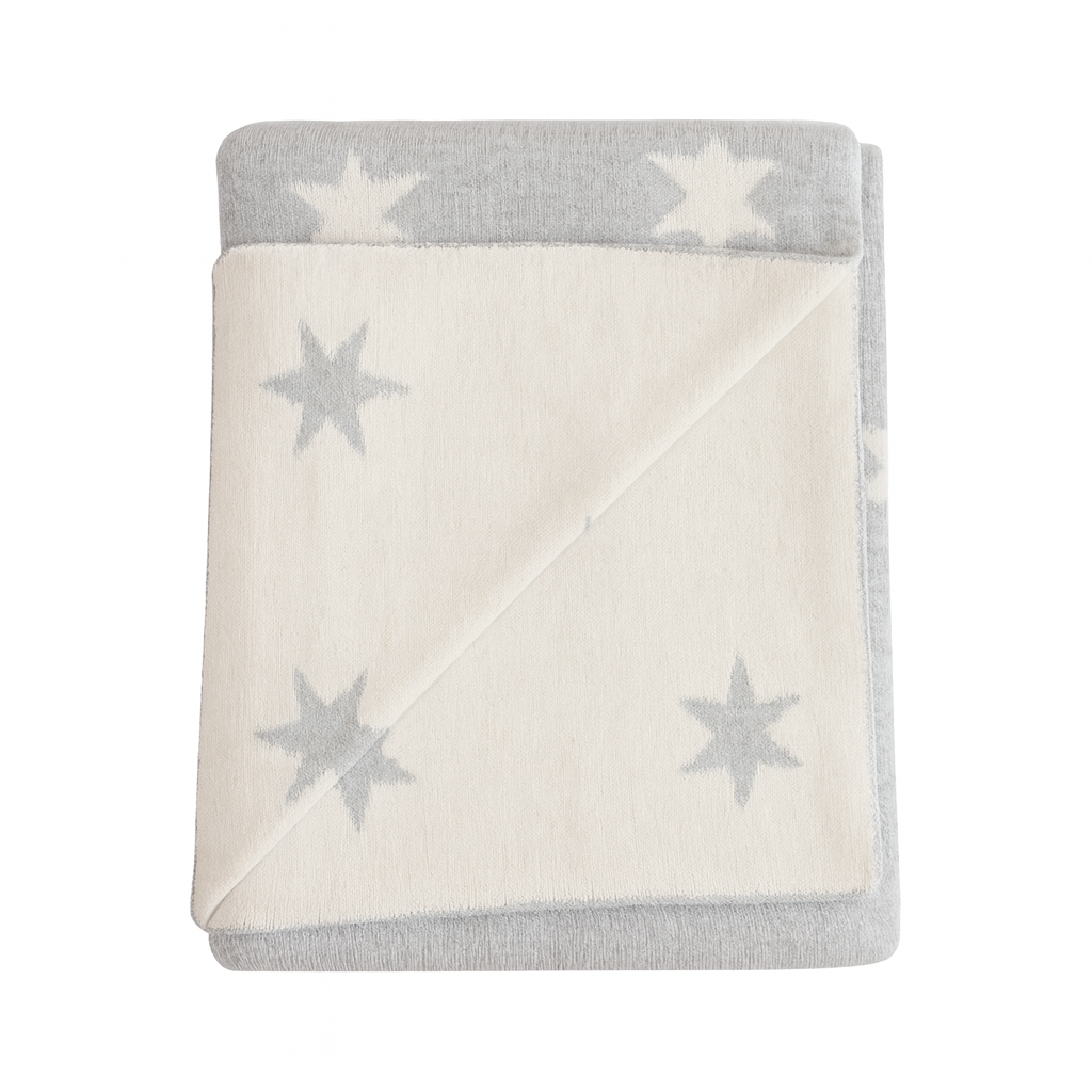 Manta Para Bebés Tejida Estrellas