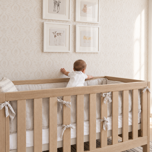 Protector de Cuna 120x60 Lino Beige