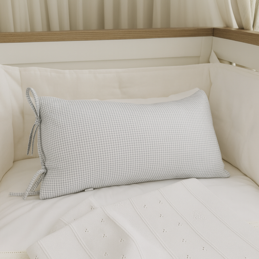 Almohadón Amarritas Cuna Vichy Celeste