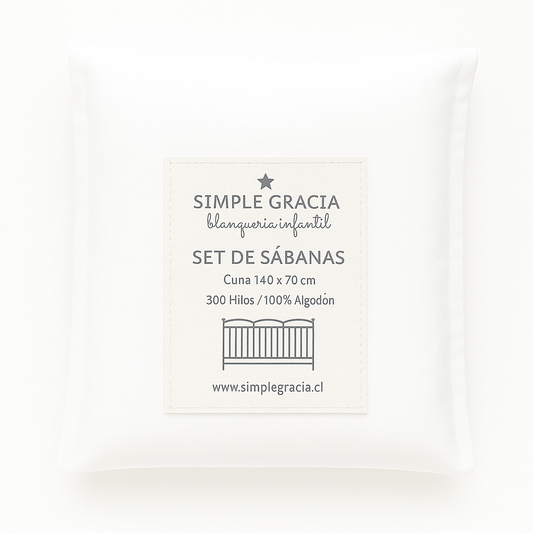 Set Sábanas Cuna Punto Blanco