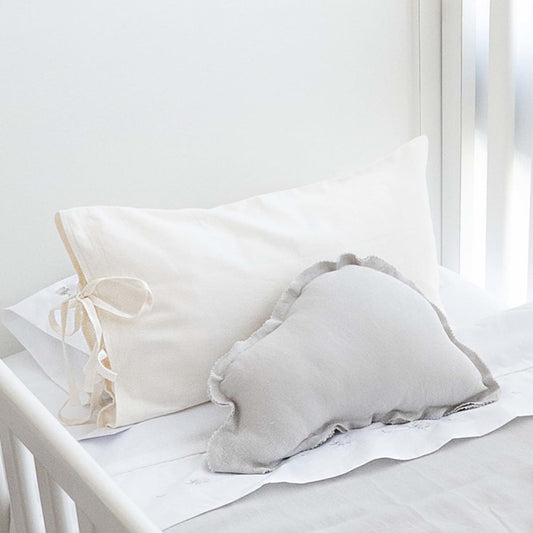 Almohadón Amarritas Lino Blanco