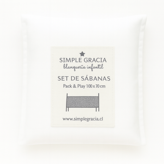Set Sábanas Punto Blancas Pack & Play