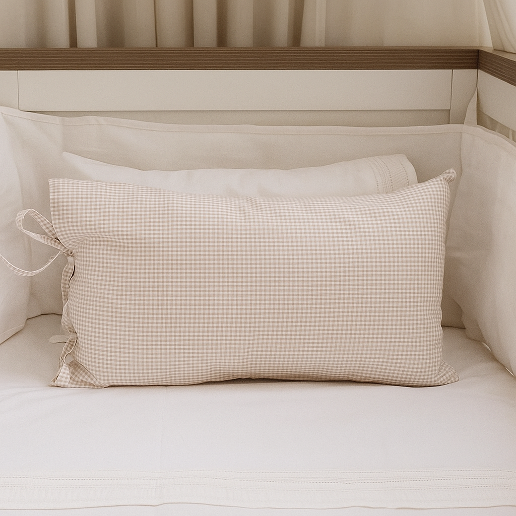 Almohadón Amarritas Cuna Vichy Beige
