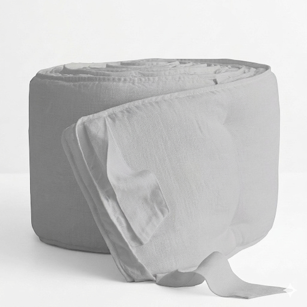Protector de Cuna 120x60 Lino Gris
