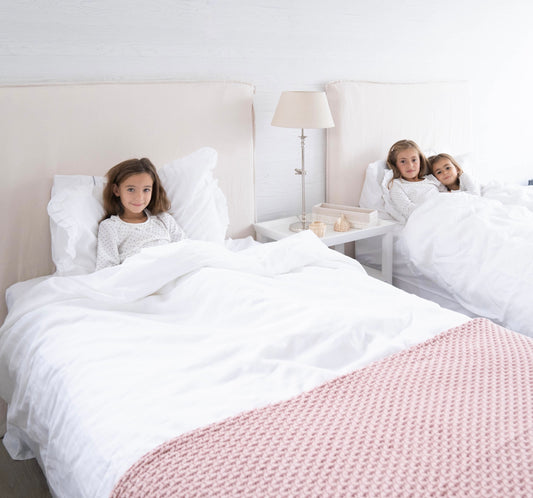 Cubre Plumón Cama Lino Blanco