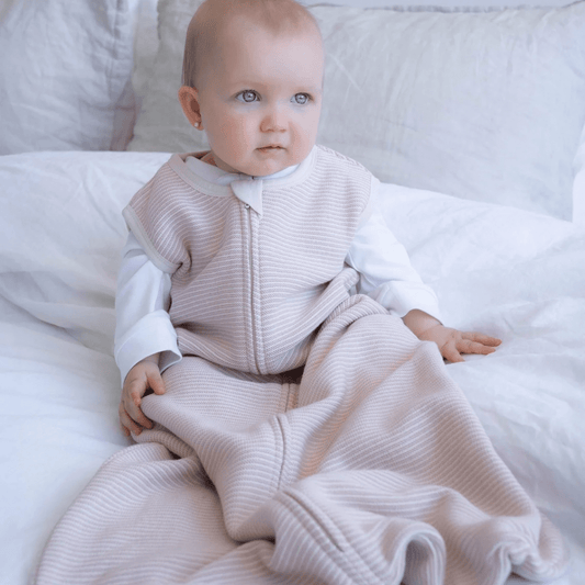 Saquito Para Bebes Rayitas Rosado