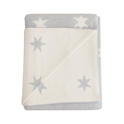 Manta Para Bebés Tejida Estrellas
