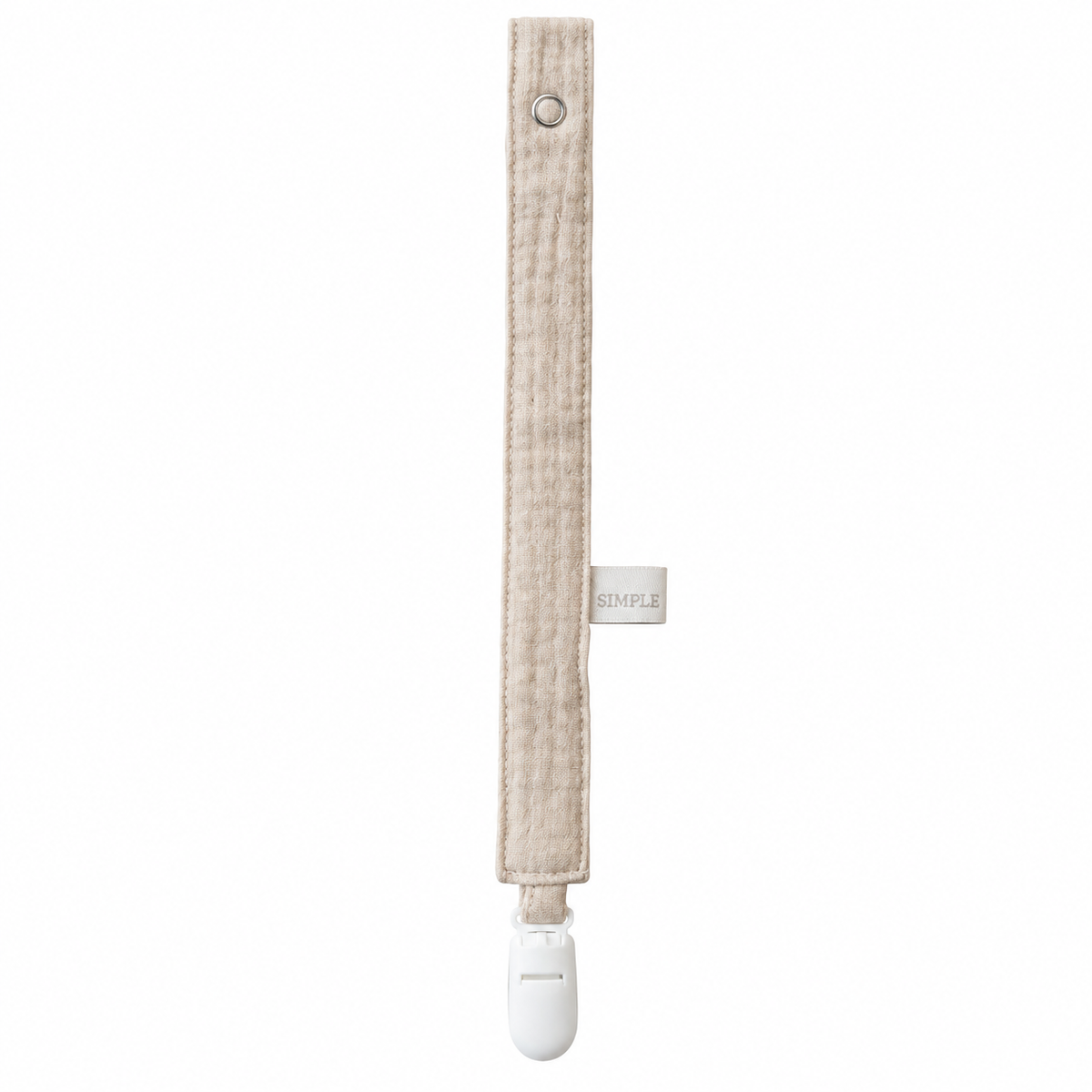 Porta Chupete Muselina Beige