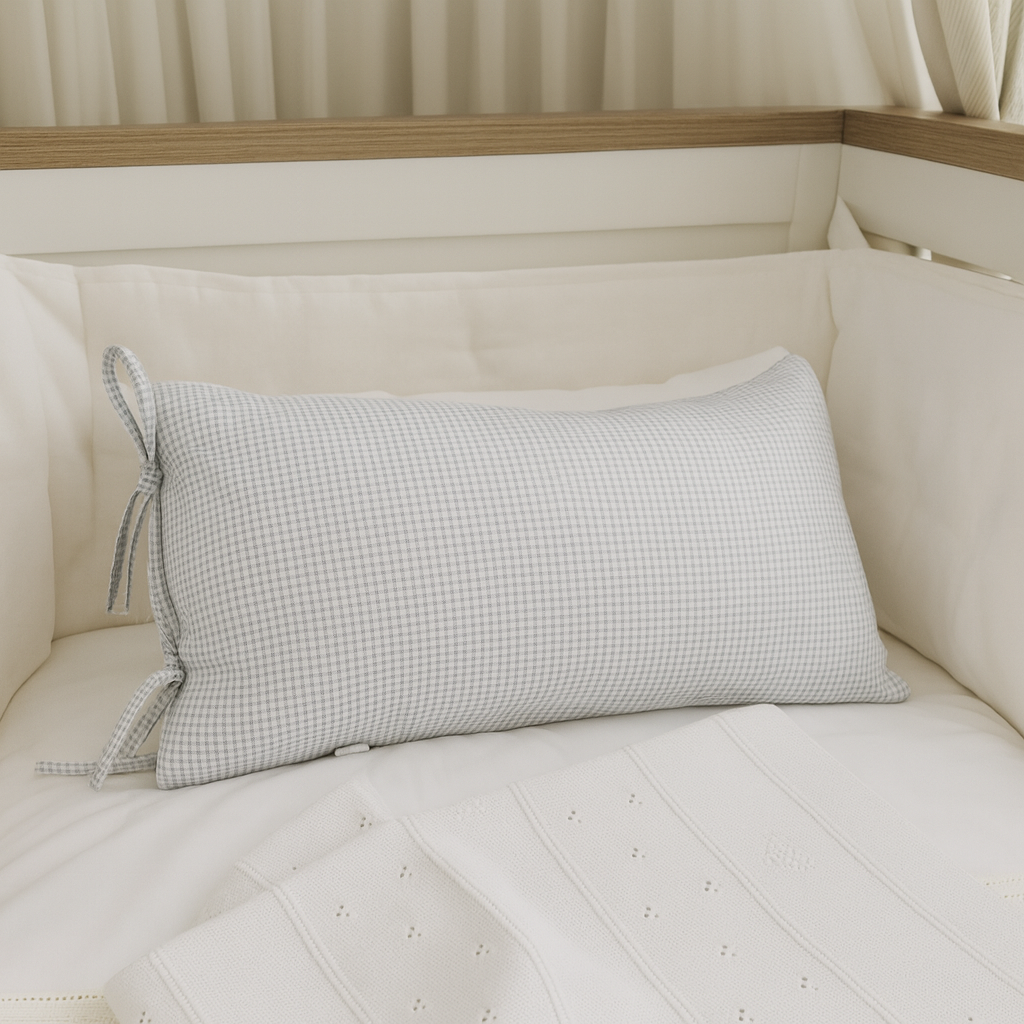 Almohadón Amarritas Cuna Vichy Celeste