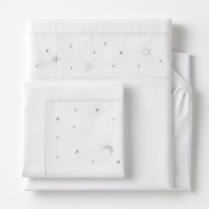 Set Sábanas Estrella Gris Cuna