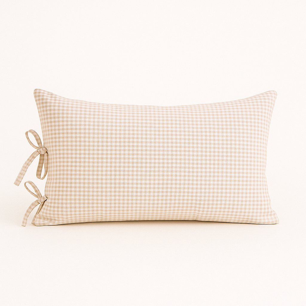 Almohadón Amarritas Cuna Vichy Beige