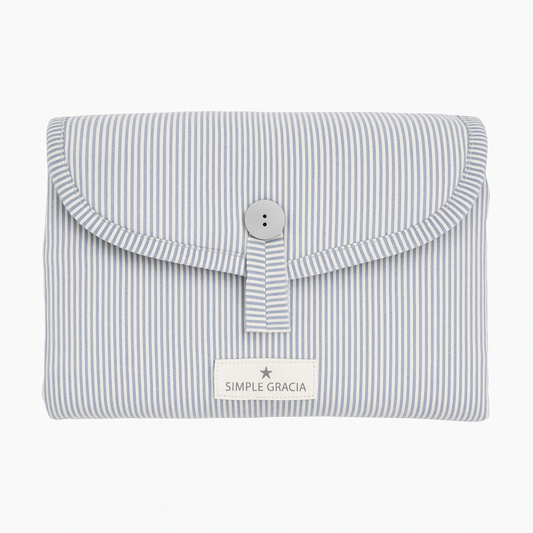Mudador Portátil Rayas Celeste