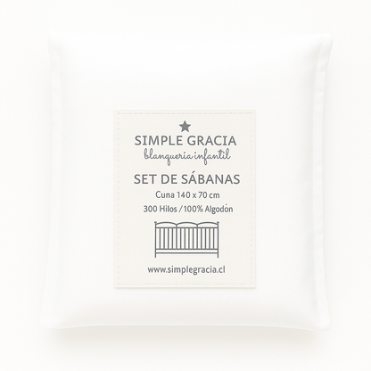 Set Sábanas Estrella Gris Cuna