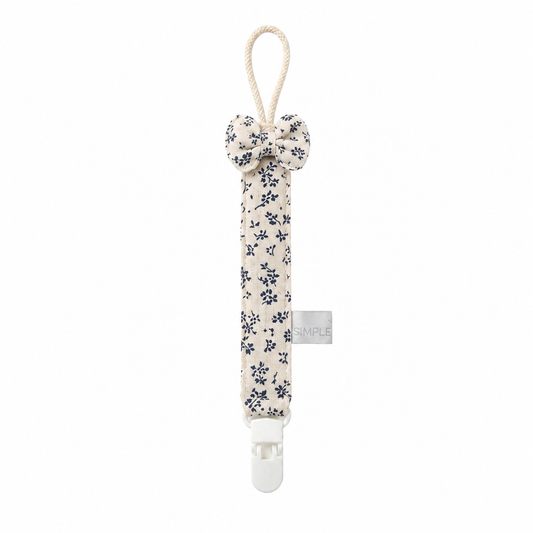 Porta Chupete Flor Azul