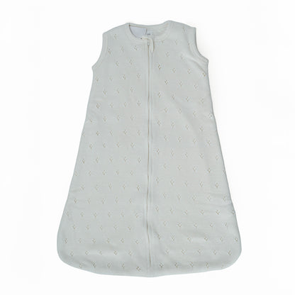 Saquito Para Bebes Punto Flor Blanco Invierno 0/6