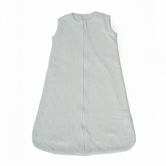 Saquito Para Bebes Punto Flor Blanco Invierno 0/6