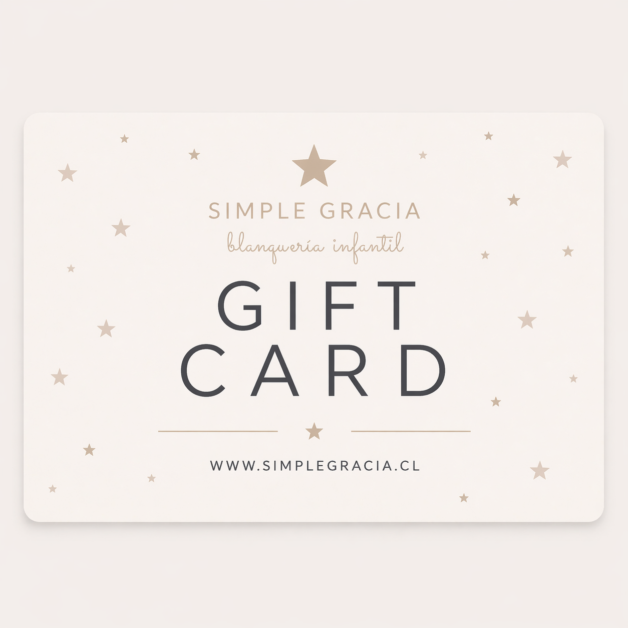 Tarjeta de Regalo Simple Gracia