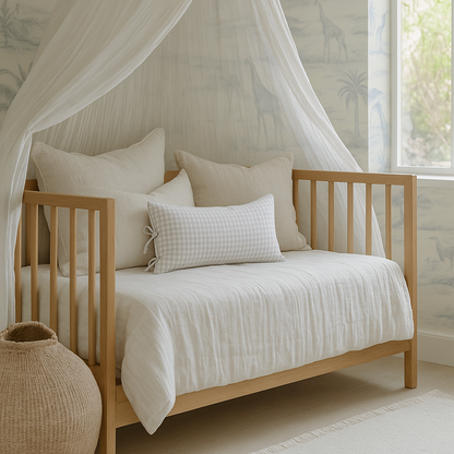 Almohadón Amarritas Cuna Vichy Celeste