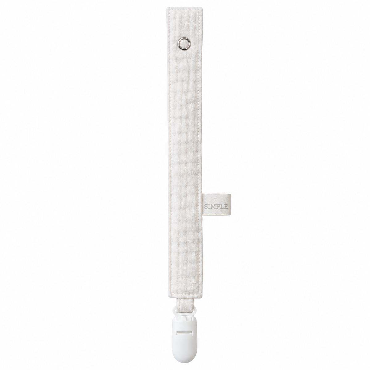 Porta Chupete Muselina Blanco