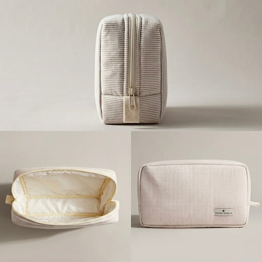 Neceser Rayitas Beige