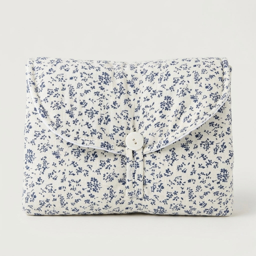 Mudador Portátil Flor Azul
