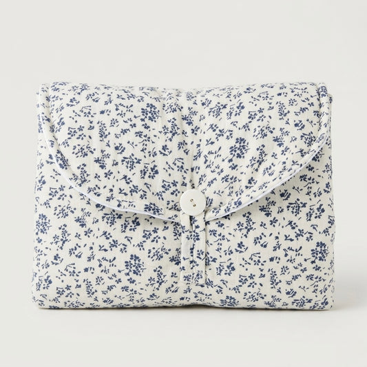 Mudador Portátil Flor Azul