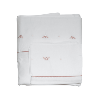 Set Sábanas Abeja Rosada Cuna