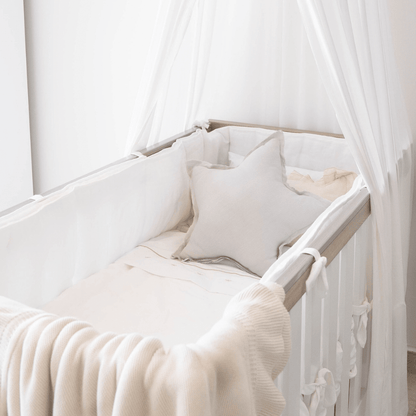 Cubre Plumón Cuna Lino Blanco