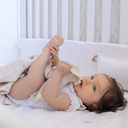 Manta Para Bebés Punto Flor