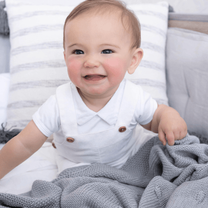 Manta Para Bebés Punto Gris